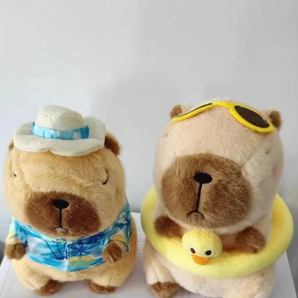 Colac de înot Rață Galbenă Jucărie de Pluș Capibara Simulare Drăguță Articole de Plajă Capibara Kawaii Animal de Pluș kapibala Cadouri de Ziua de Naștere Călătorie