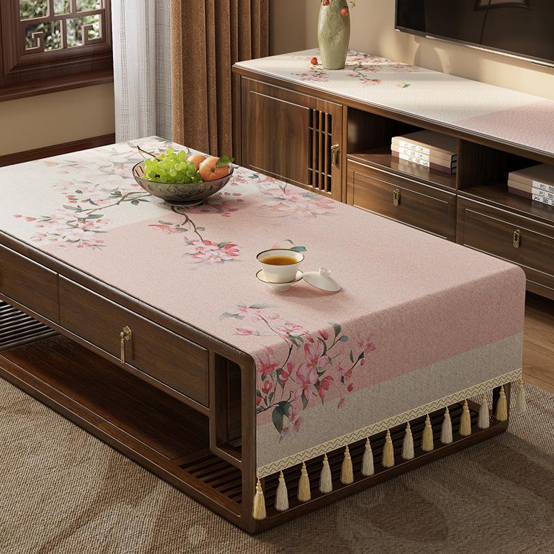Coffee Table Tablecloth Living Room Light Luxury High-End Tv Cabinet Long Cover Cloth Dining Table Decorative Tablecloth