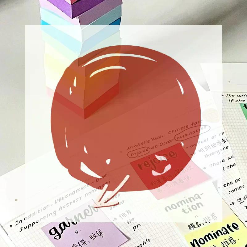 11Pcs/Set Fluorescent Color Sticky Notes Posted It Note Pads Planner Stickers Notepad Memo Pad For School Office Supplies