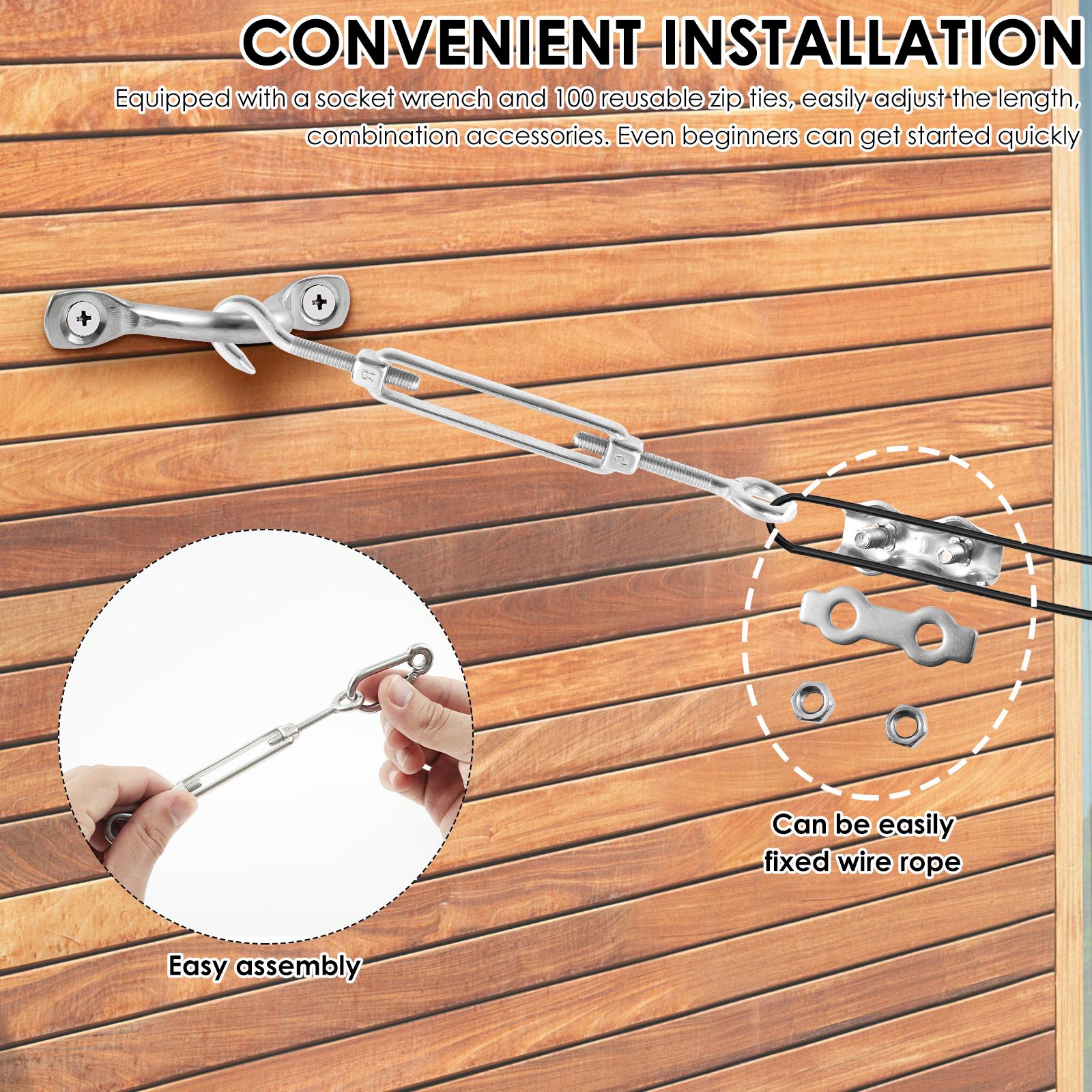 

Комплекты тросов из нержавеющей стали 50 м Сверхпрочный стальной трос Балконные перила Сад Ферма Забор Палатка Рулон с ПВХ покрытием 11.2mm