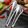 Stainless Steel Serving Tongs Non-Slip Ergonomic Food Tongs for BBQ Buffet Kitchen Rust-Resistant Dishwasher Safe Versatile Clips for Steak Bread Ice
