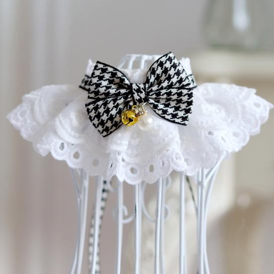 Pet Collar Lace Edge Decorating Fashion Pet Bibs Scarf Handcrafted Wreath Accessories for Outside