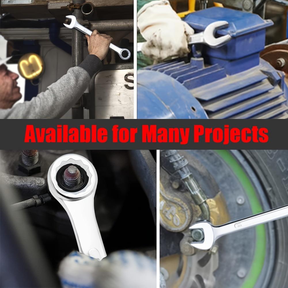 12 Piece Nut Wrench Set, 8mm-19mm, Fully Polished, Includes Roll - Case, Dual purpose wrench