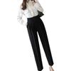 Women's High Waist Slimming Drapey Cropped Pants for Spring/Autumn