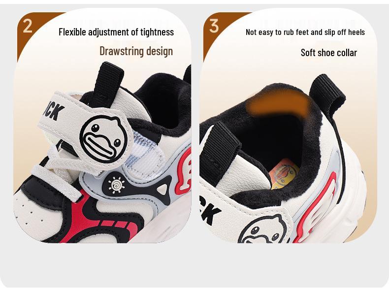 B.DUCK Kinder rutschfeste Winter-Sportschuhe mit Fleece-Futter
