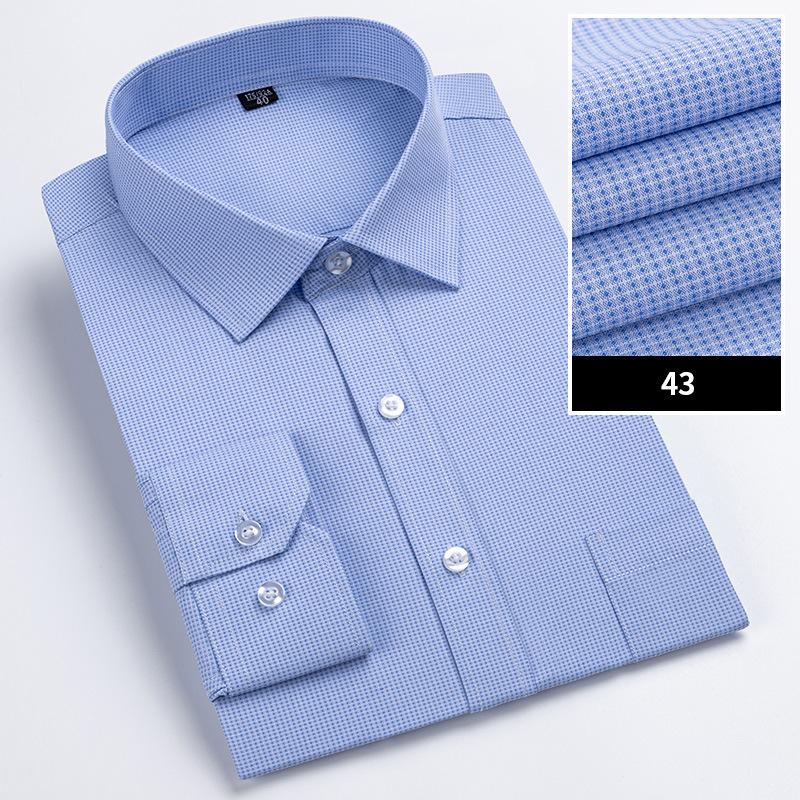 Men's Striped Long Sleeve Shirts 2026 Autumn Anti-wrinkle Business Shirt Fashion Casual Comfortable Breathe Slim Fit Shirts