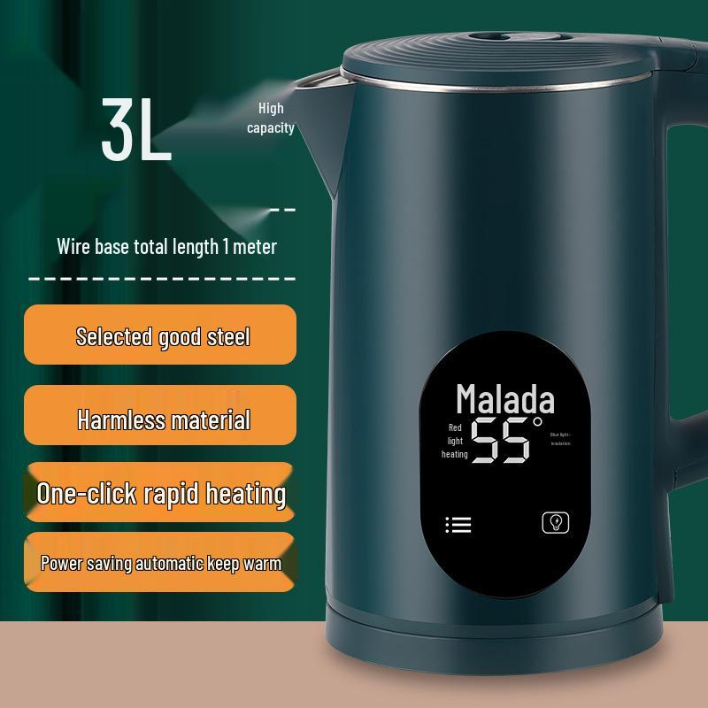 Wanlida Isolierter Wasserkocher mit automatischer Abschaltung für den Haushalts- und Hotelgebrauch