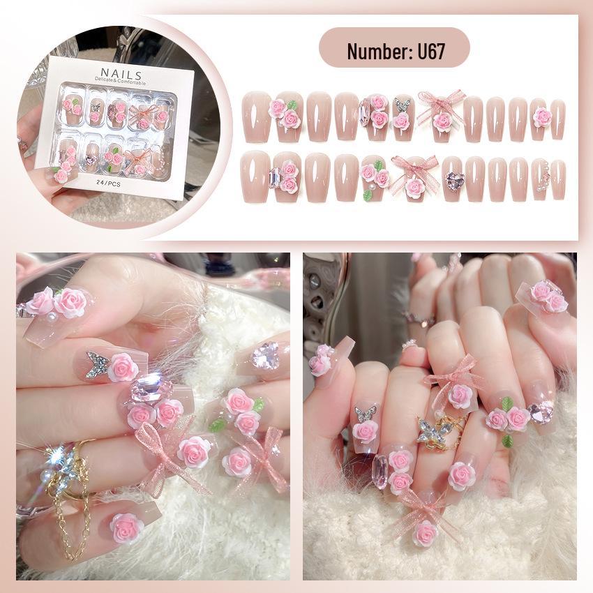 High-End Handmade Nail Art: Pure Desire Style Rhinestone Nail Stickers Collection.