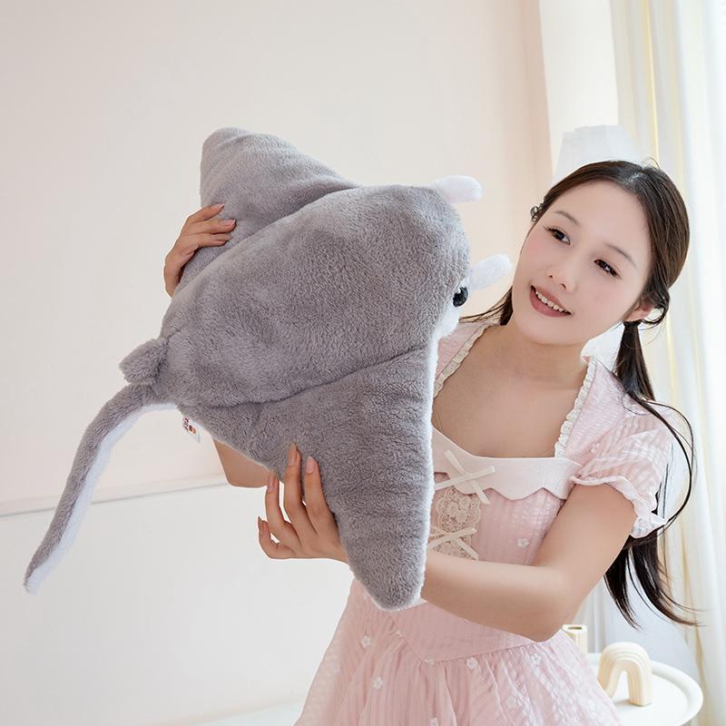 Neues Simulations-Fisch-Manta-Rochen-Stofftier Teufelsrochen Niedliche Mobulidae Plüschtiere Kissen Gefüllt Weiche Meeresleben-Puppen Geschenke