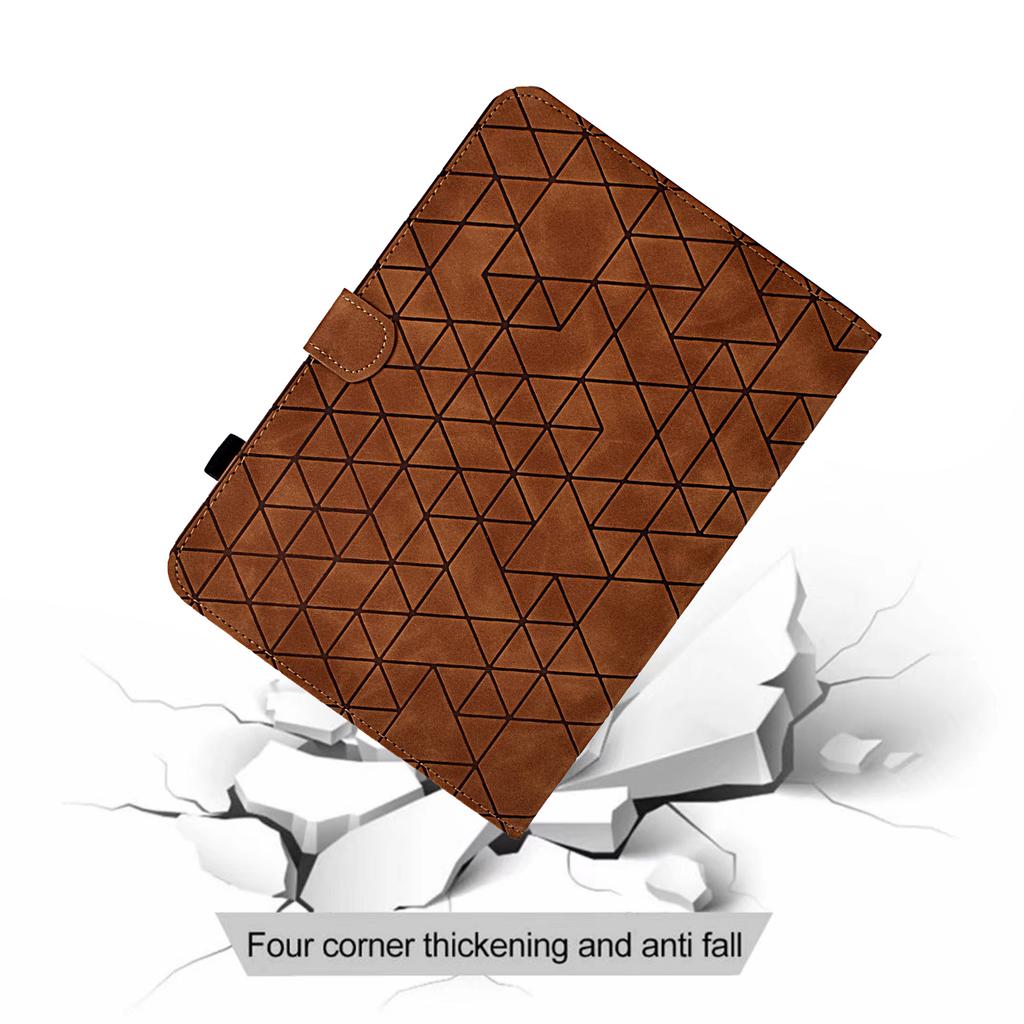 A6 For iPad Pro 11 (2024) Case Card Slots Stand Rhombus Auto Wake/Sleep Leather Tablet Cover