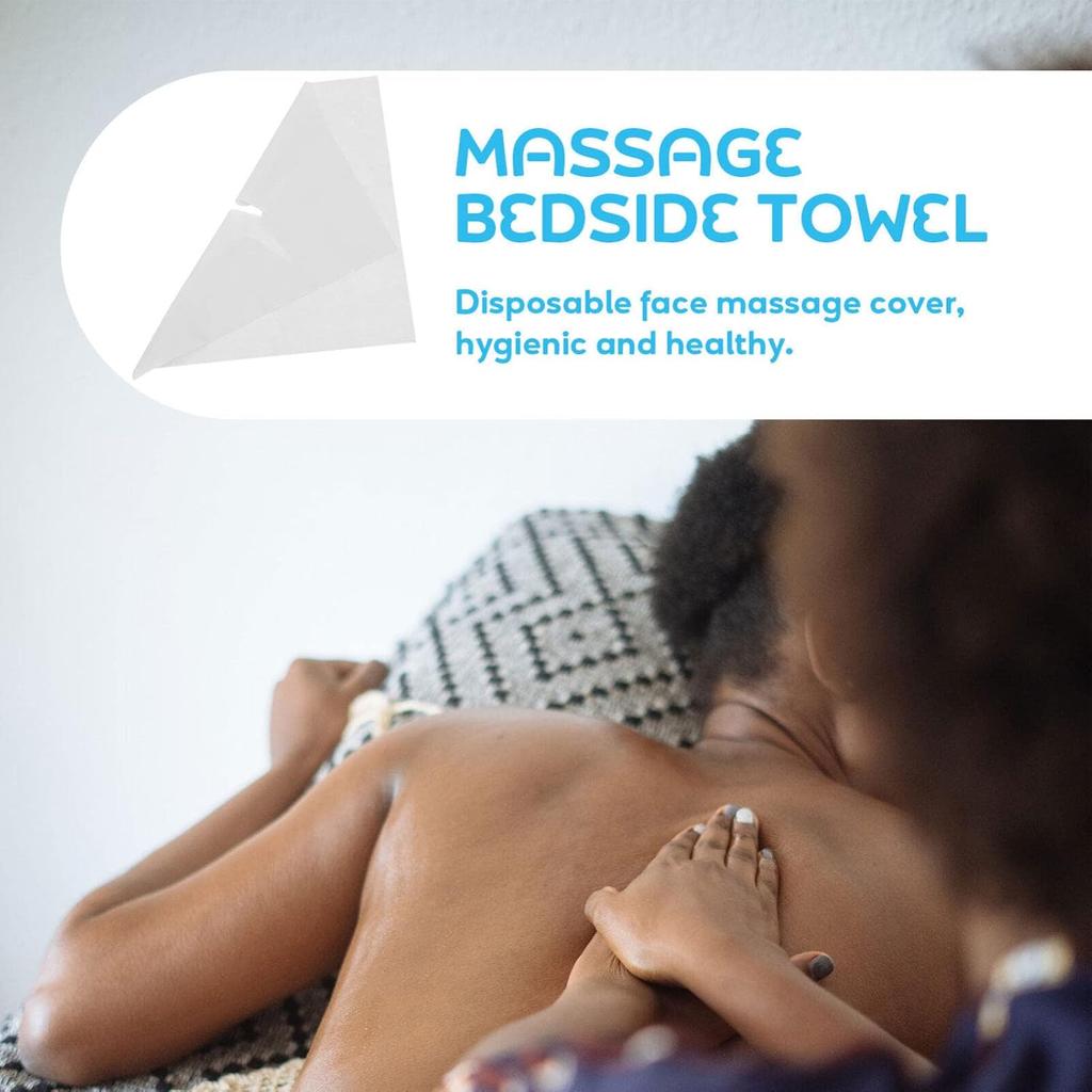 Healifty 100pcs Disposable Headrest Pads for Massage and Beauty Salons Non-woven Face Pillow Covers and Comfortable Cushion Covers for Spas and