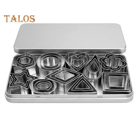 30Pcs/Set Mini Cookie Cutters Set Stainless Steel Easy To Store Fun Shapes Unique Anti-rust Molds for Kids