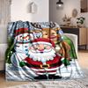 1pc Christmas, Santa Claus Blanket Lightweight Flannel Blanket Throw Blanket For Sofa, Bed, Travel, Camping, Livingroom, Couch, Chair, And Bed Yy25090