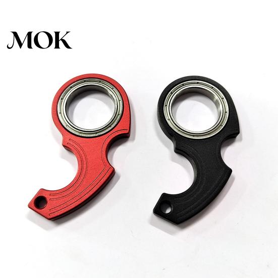 Decompression Fidget Spinner Portable Keychain Heavy Duty Metal Stress Relief Pocket Size Key Ring Kids Adults Index Finger Exercising Spinning