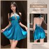 Feimu Ocean Heart Halter Neck Nightdress: Sexy Lingerie with Bare Back Temptation ZY6147