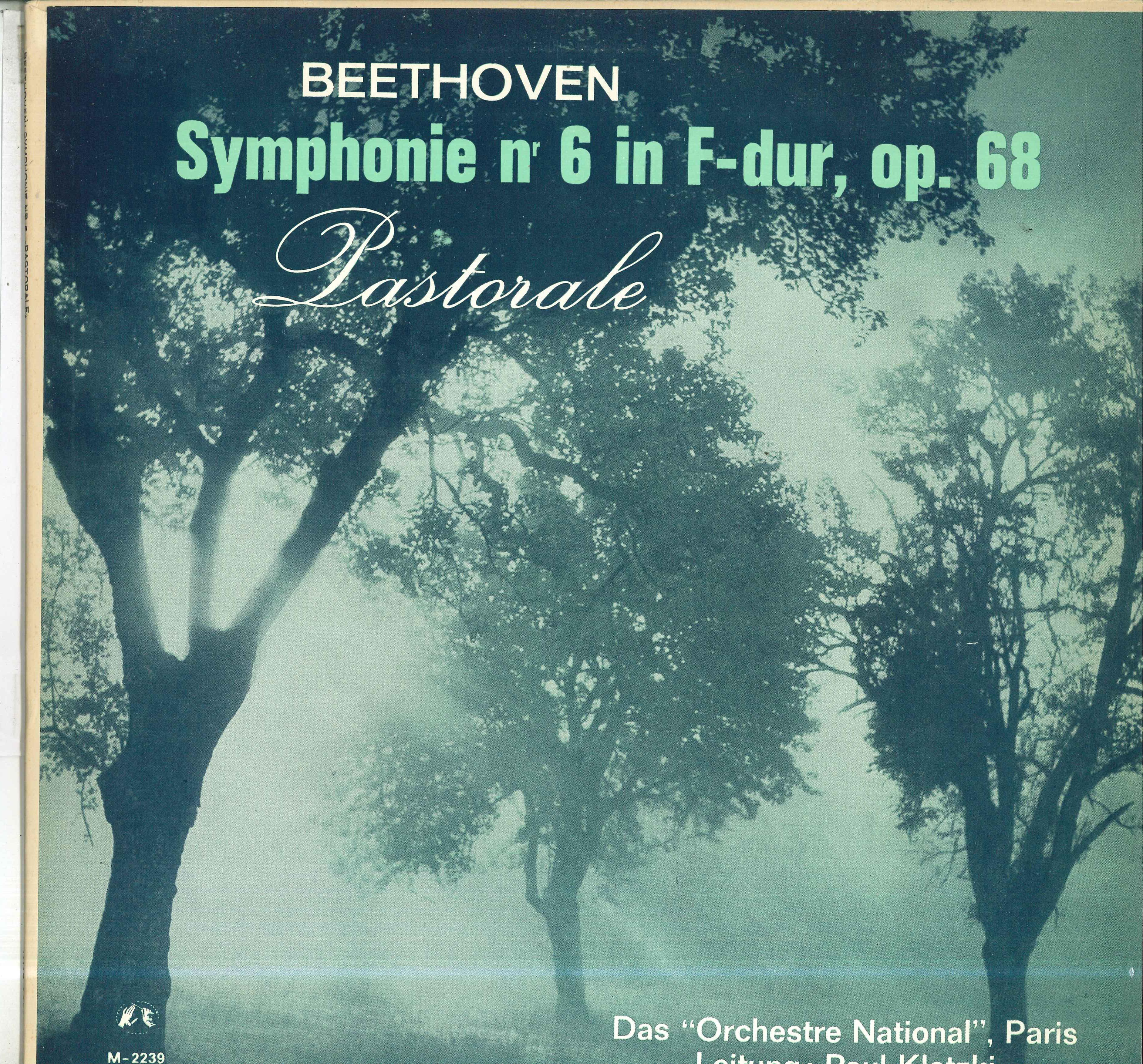

LP Record PAUL KLETZKI ORCHESTRE NATIONAL PA Beethoven Symphonie Nr6 In Fdur O MMS2239 CONCERT HALL 1962 Germany Classical Used