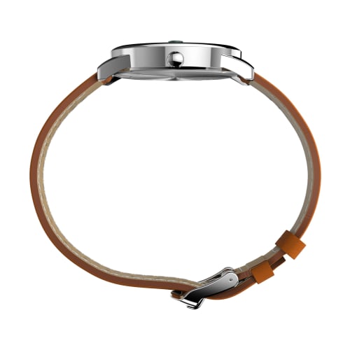 Мужские часы Timex EasyReader, коричневый/серебристый тон/зеленый/35 мм. 35 мм, Легко читаемые часы.