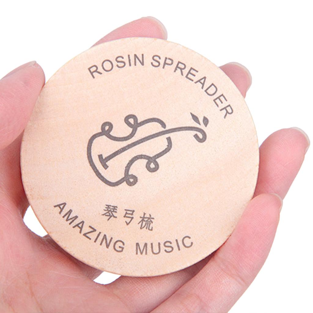 Violin Bow Comb Rosin Spreader Violin Bow Hair Comb Round Cleaning Tool Portable Wood Bow Brush for Students Use