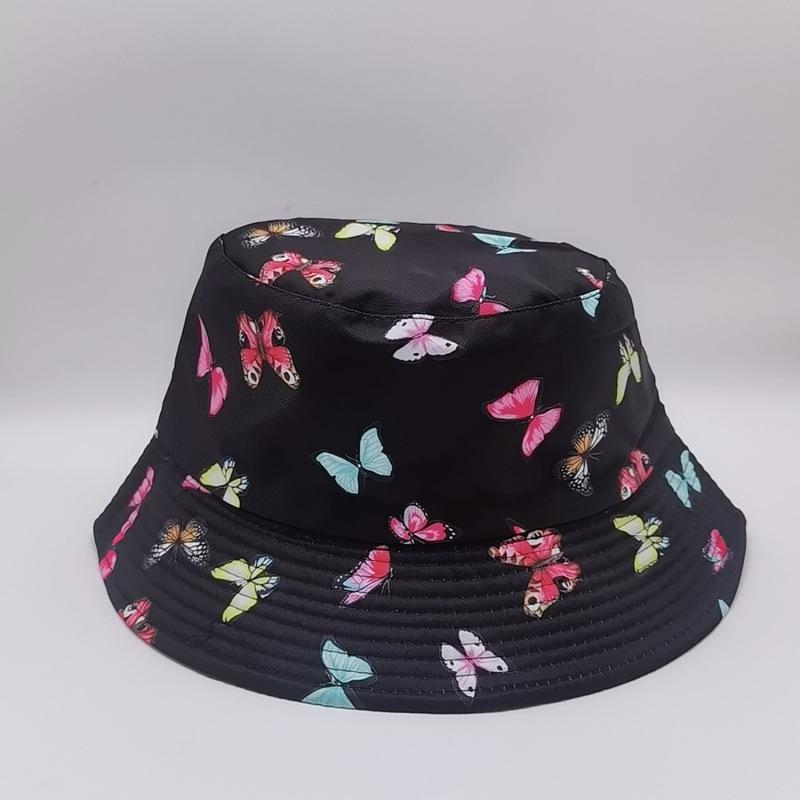 New printed pattern bucket hat printed trendy brand sun hat sun hat men's and women's seaside sun protection hat