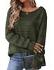 2026 Autumn/Winter Women's European Style Loose Knit Hollow Sweater - Round Neck, Long Sleeve, Casual Pullover