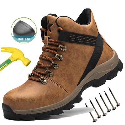 Buty ochronne ze stalowym noskiem Niezniszczalne skórzane buty Wodoodporne buty robocze Antyprzebiciowe Męskie buty robocze antyzgnieceniowe