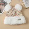 Korean Version of Autumn and Winter Hat for Women's Cute Ear Big Head Wool Hat Fashionable and Versatile Plus Velvet Warm Knitted Hat