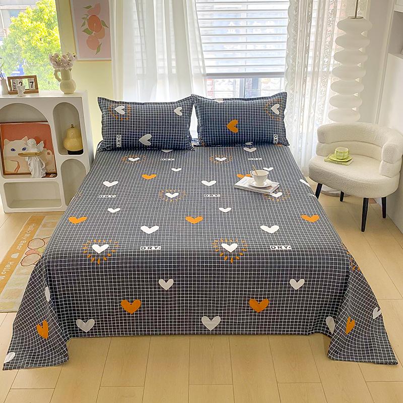 Flower Printed Flat Bed Sheets for Double Bed Single/Queen/King Reactive Printed Top Sheets for Beds sabanas cama Bed Linen