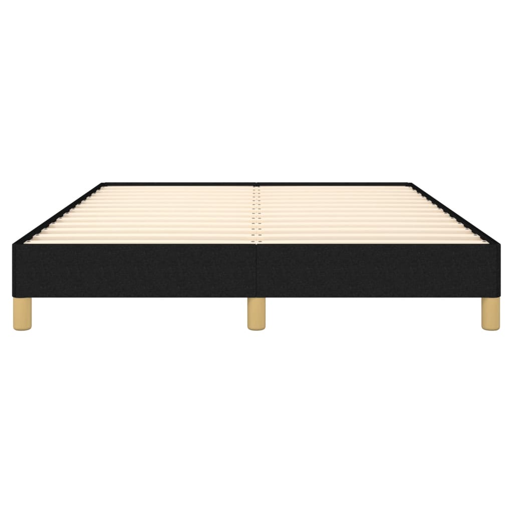 Vidaxl Bed Frame Without Mattress, Black, 140X190 Cm, Upholstered