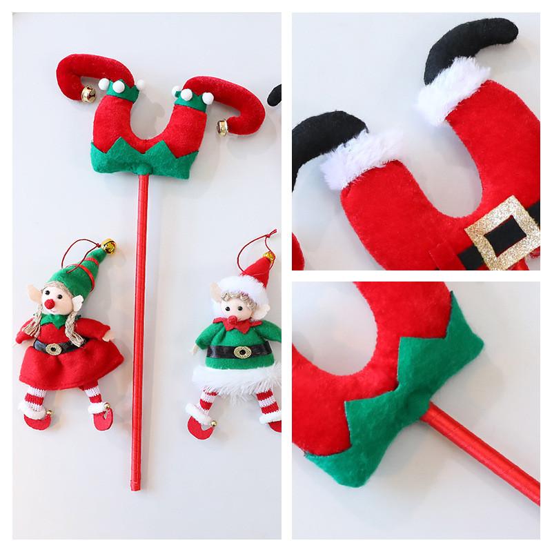 Christmas Elf Leg Decor With Fabric Material For Holiday Tree Ornaments