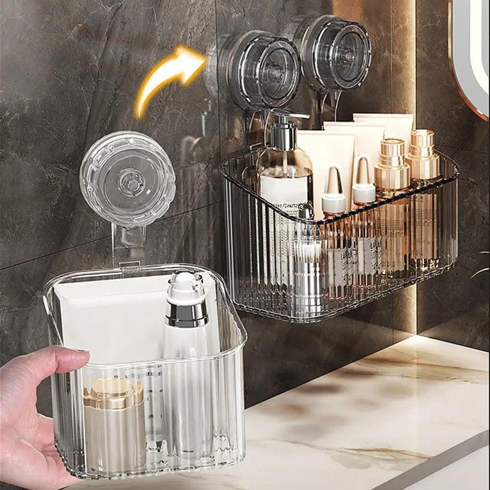 1 Stück Hängendes Saugbecher-Aufbewahrungsregal Kosmetik-Organizer Küchen-Badezimmer-Zubehör