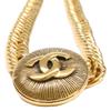 CHANEL Vintage CC Logos Chain Choker Necklace goldUsed
