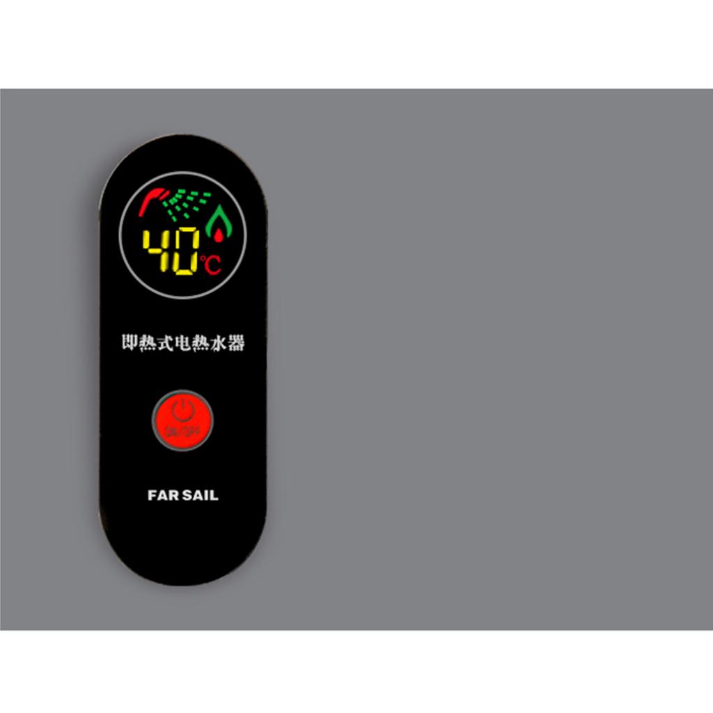 Electric Water Heater Waterproof Hot Water Quick Heating Heater Led Display Tankless Water Heater 3000w 110V