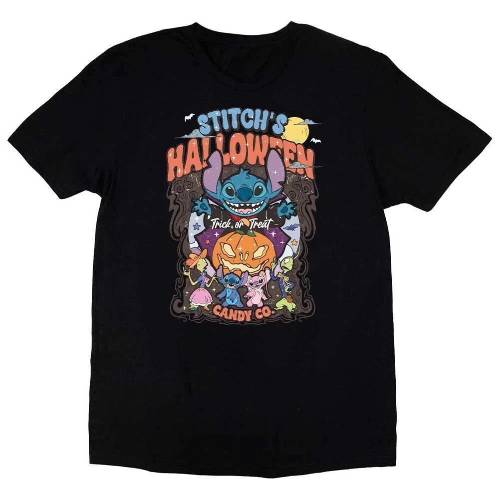 Stitch Halloween Spooky Black Tshirt S