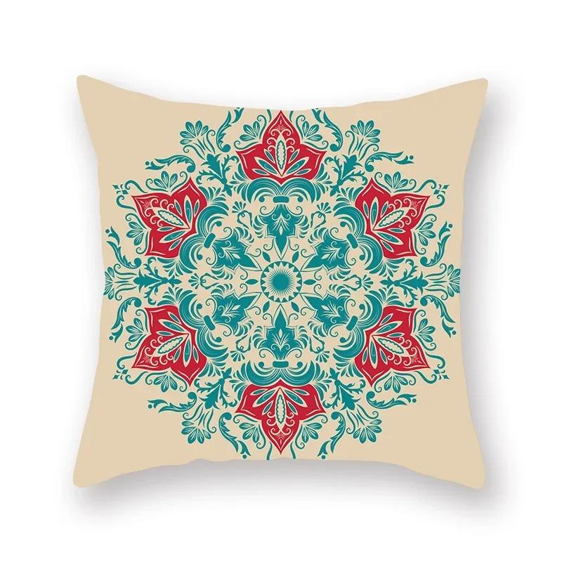 Retro Religious Ethnic Pattern Print Series Pillow Cover Bohemian Home Decor Bedroom Room Living Room Sofa Cushion Cover
