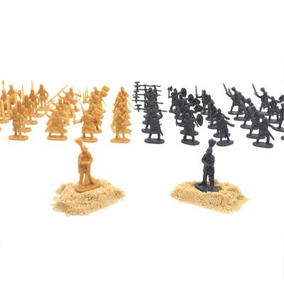 100 Stück/Set Antiker Soldat Miniatur Dekoratives Modell Heimdekoration Mikroform Mehrere Haltungen Mittelalterlicher Ritterstil TMZ