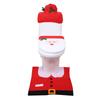 Christmas Santa Claus Bathroom Toilet Cover Pad Set for Home Christmas Decoration