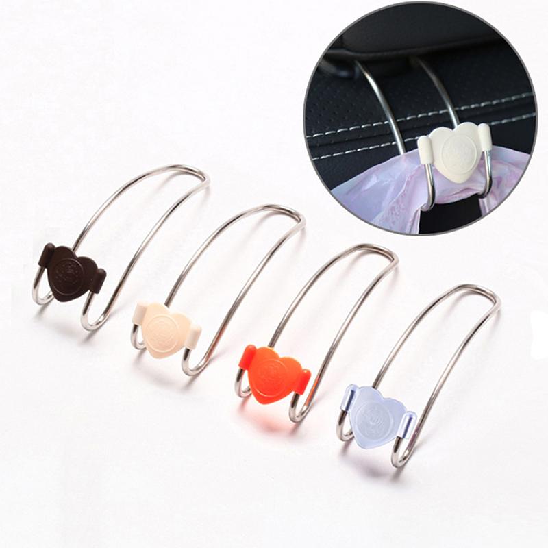 2Pcs Car Seat Hook Auto Hidden Back Seat Headrest Hanger For Handbag Shopping Bag Coat Storage Hanger Car Hook Organizer