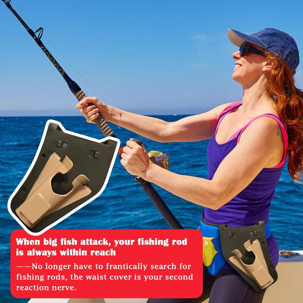 Slide-in Fishing Rod Hip Holster – Hands-Free Rod Holder For Wading, Surf, Fly & Bank Fishing – Quick Draw Waist Belt Gear, Nylon