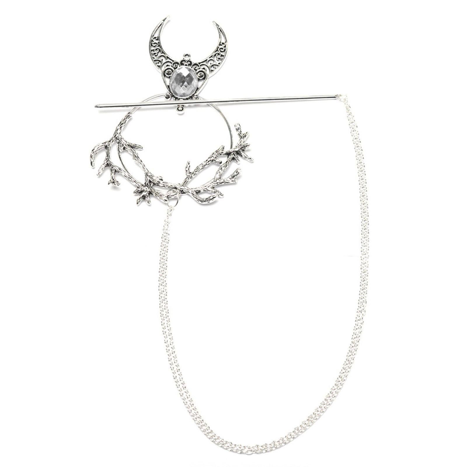 

Очаровательный аксессуар для волос в стиле викингов, уникальное скандинавское украшение для волос, заколка для модниц, ищущих самобытный стиль белый