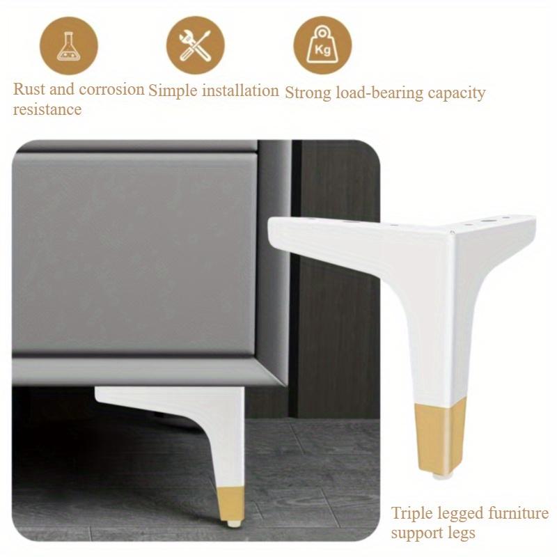 4pcs Furniture Legs with High Load-bearing Capacity, Metal Replacement Legs Suitable Cabinets Beds Easy To Install Furniture Leg