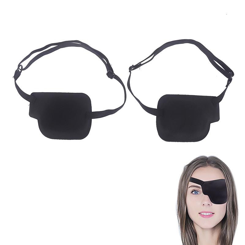 Eye Patch Unisex Black Single Eyepatch Washable Adjustable Blindfold