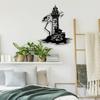 Nautical Black Metal Ship Wall Art Lighthouse Home Decor For Living Room Bedroom Porch