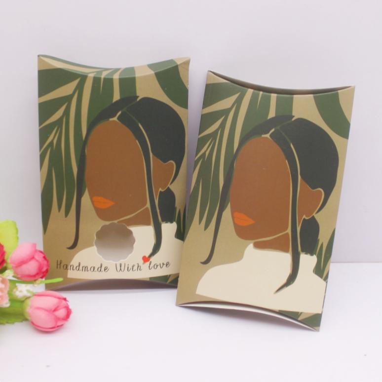 10pc 12.5x8x2cm new gift bags, pillow boxes, paper party matching packaging, jewelry bags
