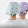 Double-layer Shower Cap  Waterproof Hair Cap  Gold-embossed Printed Polyester-cotton PEVA Shower Cap  Women's Bathing and Bathing Style