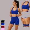 European Cross-Border High Elastic Matte Sports Bra & Yoga Set: Sexy Open Back Design for Running & Fitness 