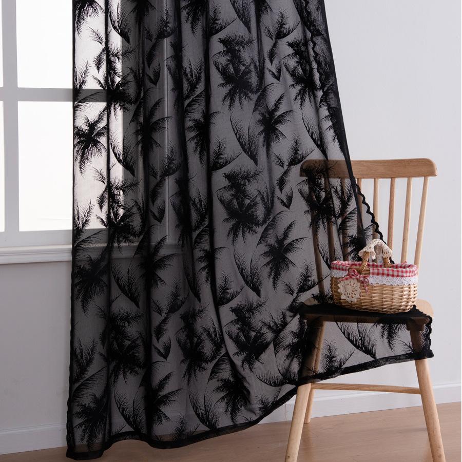 

Американский жаккардовый оконный экран Прозрачные шторы Гостиная Спальня Столовая Европейские и американские шторы 140*260CM