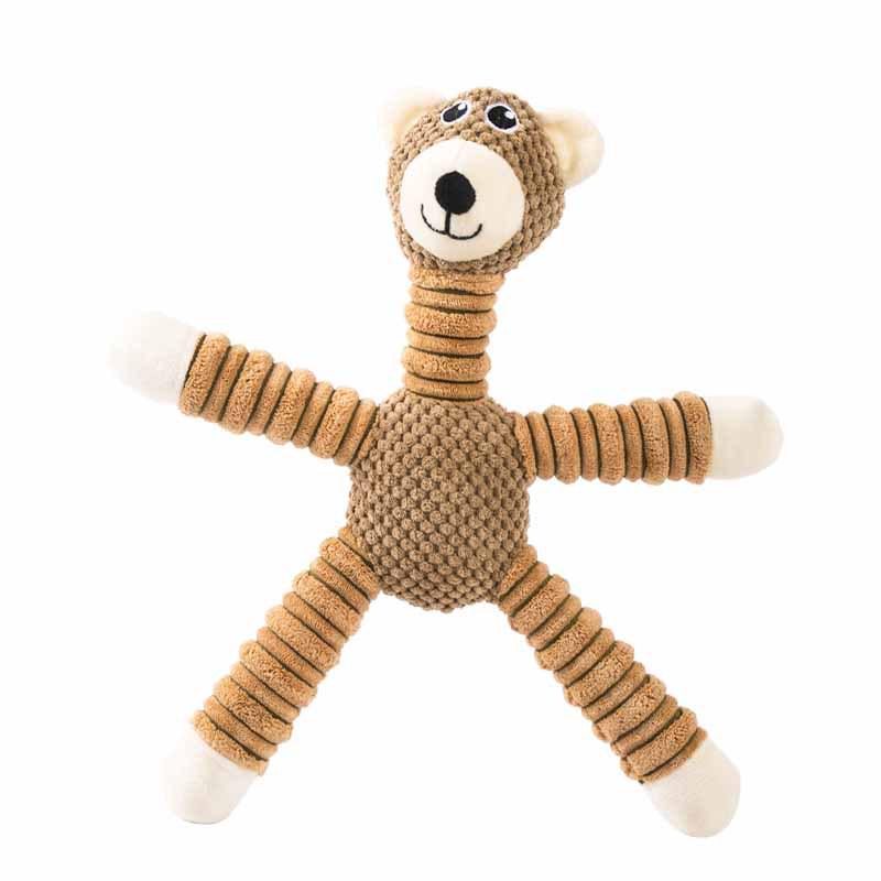 Bite-Resistant Velvet Animal Sound Toys for Small Dogs