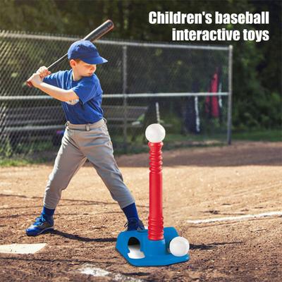 Dziecięcy zestaw do baseballa z 4 piłkami i wyrzutnią Zestaw T-ball dla malucha Interaktywna gra w baseball Kompletny mini zestaw do baseballa