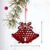 Christmas Bell Tree Decor Red Velvet Material Festive Home Window Embellishments