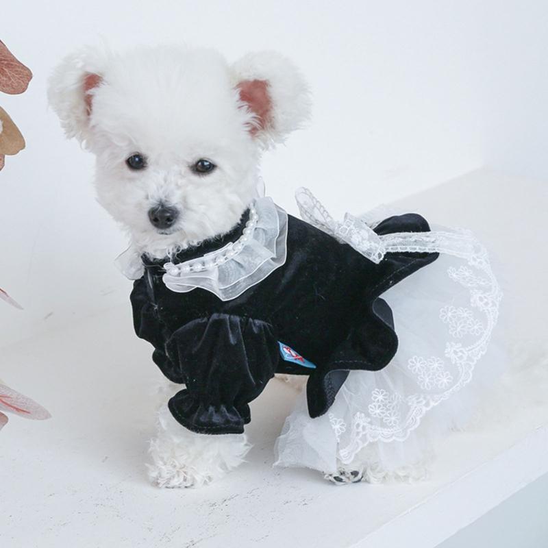 Dog Princess Dress Dog Dresses Velvets Dog Tutuu Dress Dog Costume Pet Dresses Dog Clothing Dog Bows Dress Puppies Dress
